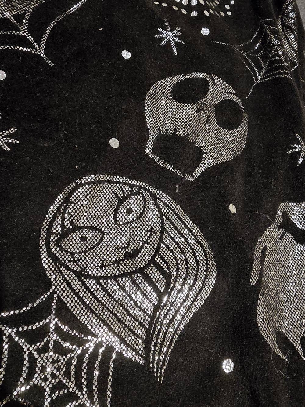 Nightmate Before Christmas Black and Silver Graphic Lounge Pants - Picture 4 of 5